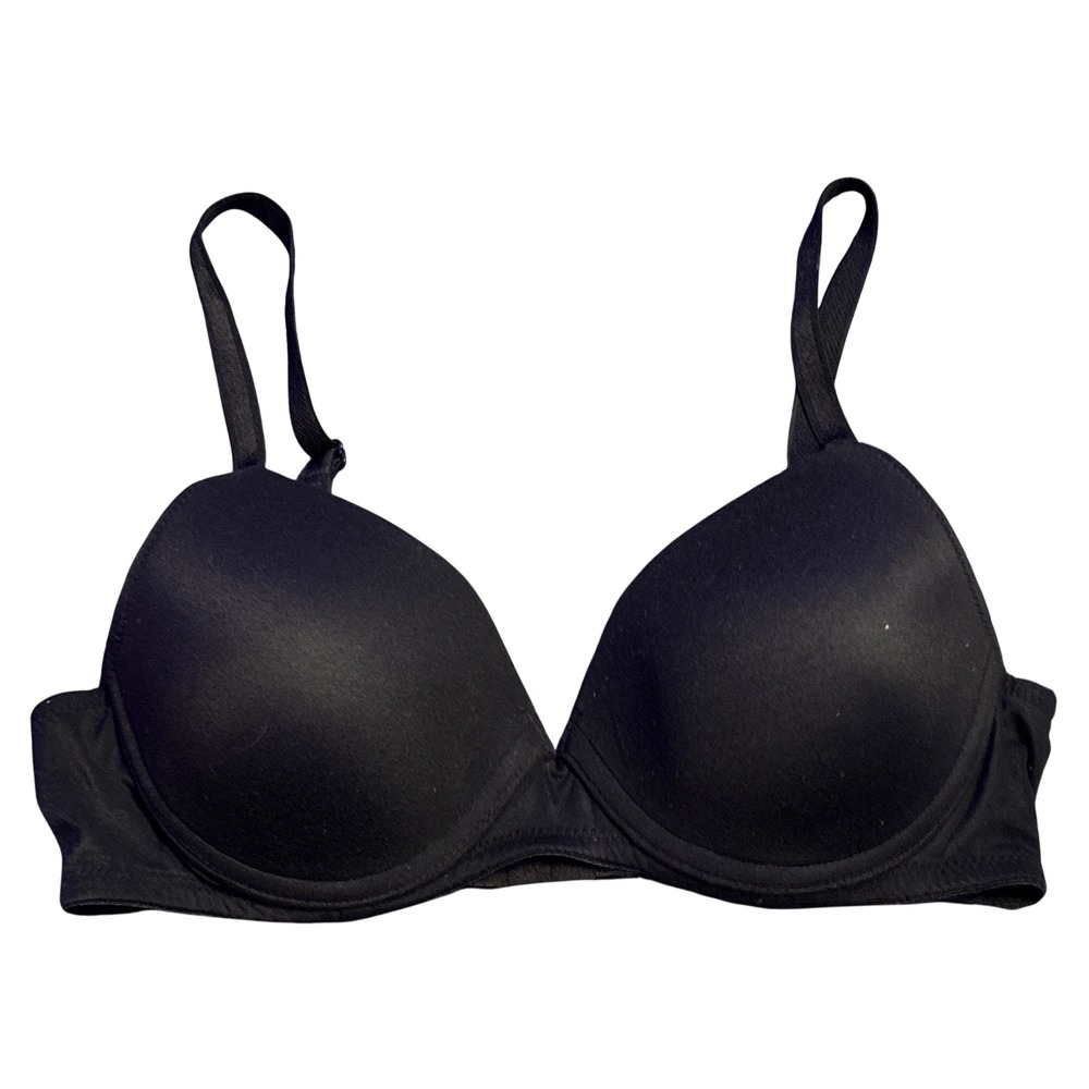 Dominique Black Molded Underwire T-Shirt Bra Size 34A NWOT